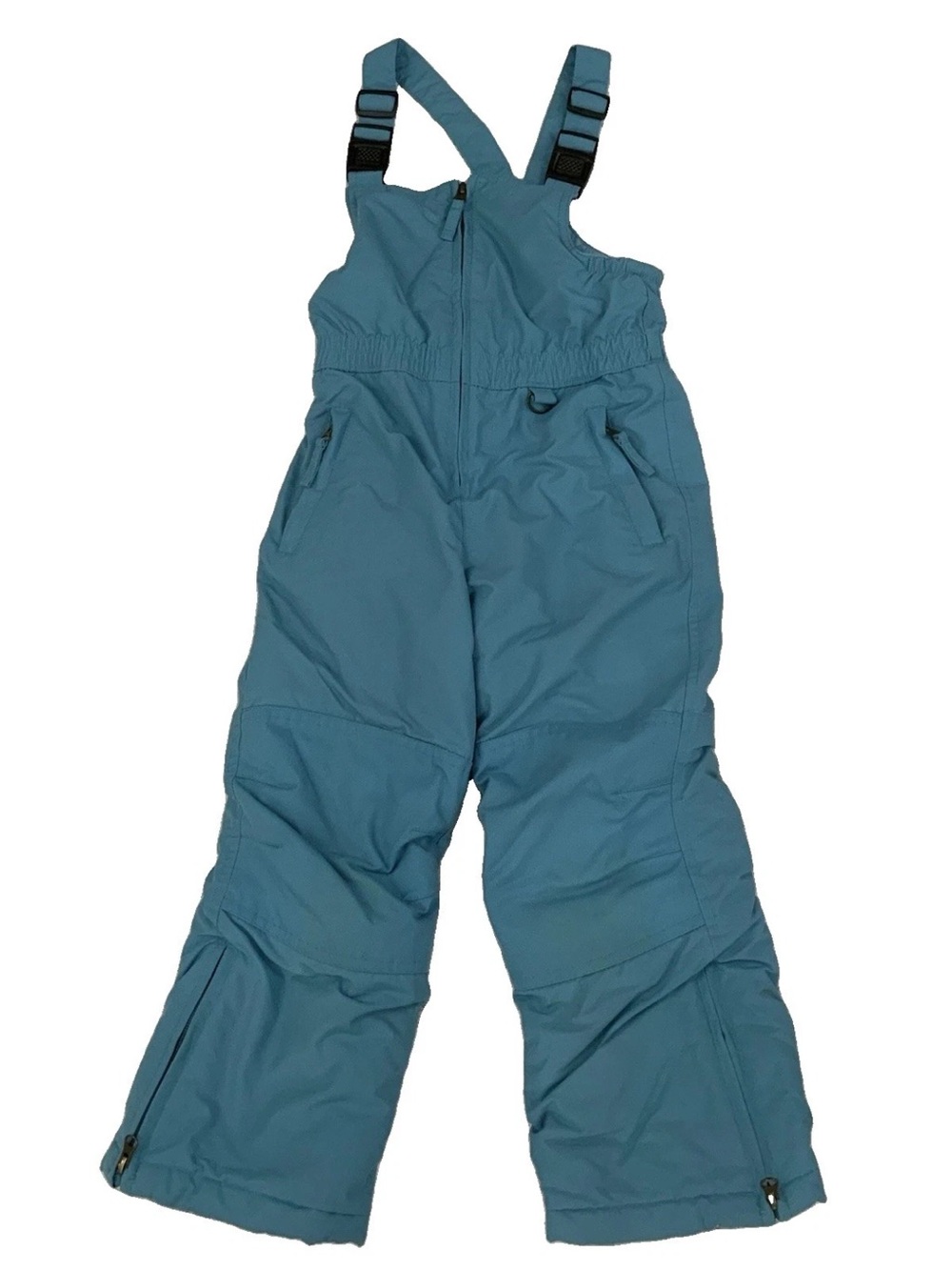 Lands’ End Kids Snow Bibs Squall Waterproof Iron Knees Size 6 Ski Pants Sky Blue